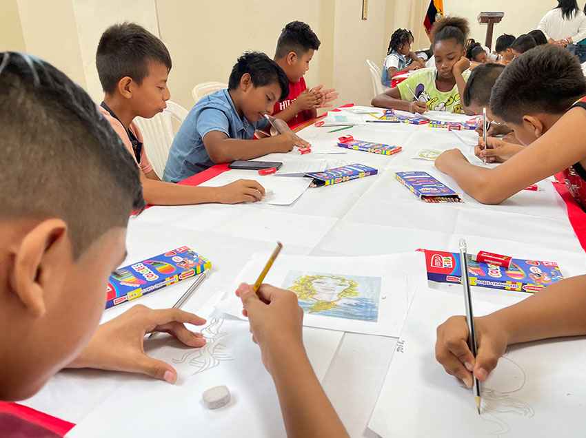 Los niños de la parroquia Posorja muestran sus habilidades artísticas con el impulso de la Alcaldía de Guayaquil.