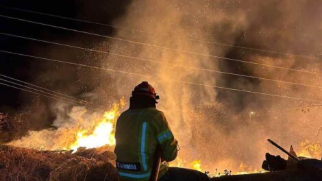 Incendio vía a la Costa