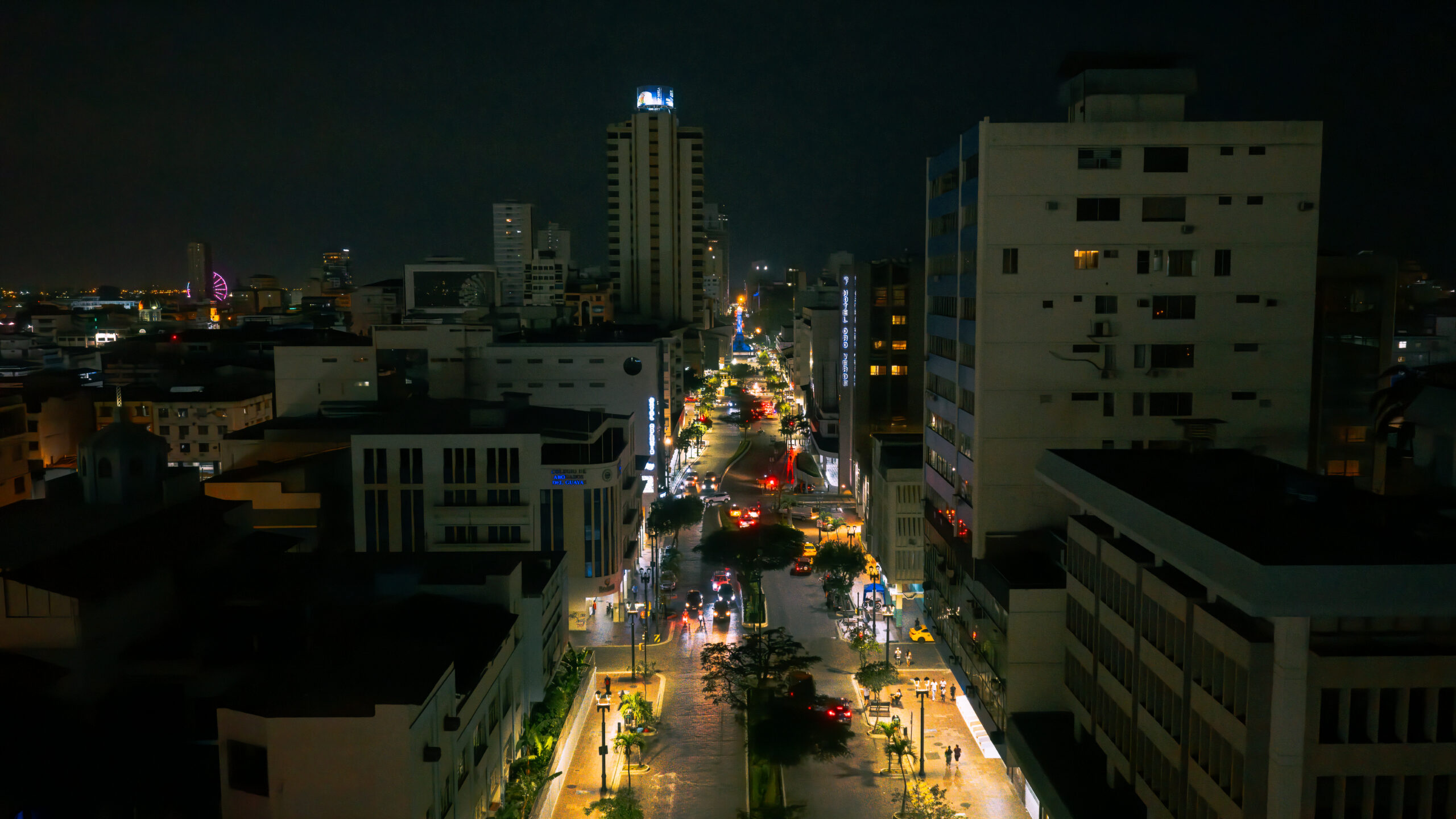Se han instalado 246 de las 400 lámparas previstas, cubriendo el tramo desde la calle Lorenzo de Garaicoa hasta el Malecón Simón Bolívar.